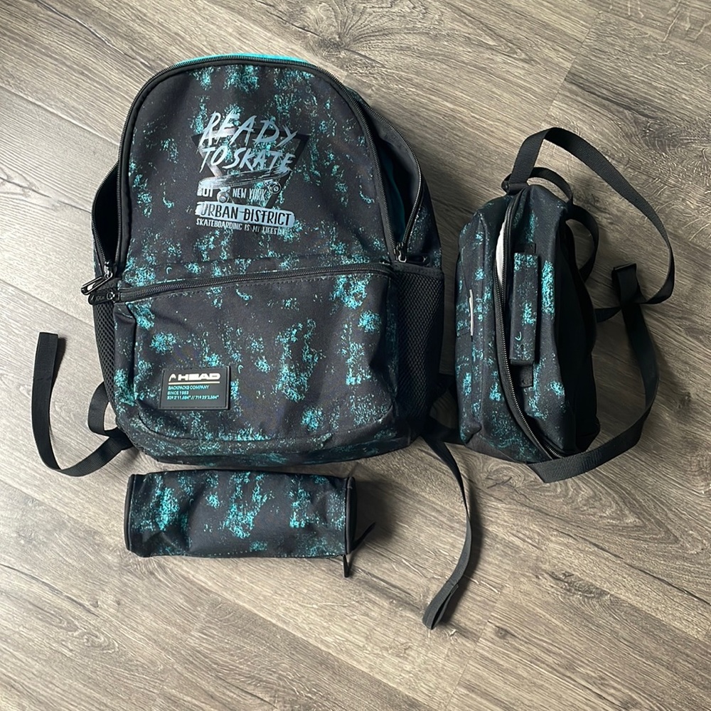 HEAD skateboarding backpack bundle